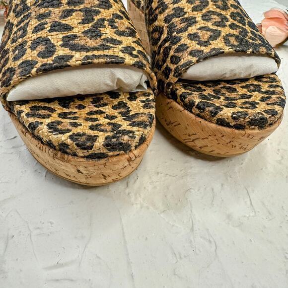 Stuart Weitzman Flatout Leopard-Print Wedge Slide Size 6.5 - Picture 3 of 11